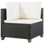 4-teiliges Gartenmöbel-Set und schwarze synthetische Rattankissen von vidaXL, Gartensets - Ref: Foro24-44107, Preis: 381,57 €...