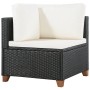 4-teiliges Gartenmöbel-Set und schwarze synthetische Rattankissen von vidaXL, Gartensets - Ref: Foro24-44107, Preis: 347,37 €...