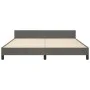 Bed frame with dark gray velvet headboard 160x200 cm by , Beds and slatted bases - Ref: Foro24-3125764, Price: 224,87 €, Disc...