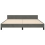 Estructura cama con cabecero terciopelo gris oscuro 160x200 cm de , Camas y somieres - Ref: Foro24-3125764, Precio: 217,44 €,...