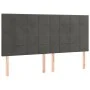 Bed frame with dark gray velvet headboard 160x200 cm by , Beds and slatted bases - Ref: Foro24-3125764, Price: 224,87 €, Disc...