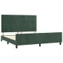 Estructura cama con cabecero terciopelo verde oscuro 180x200 cm de , Camas y somieres - Ref: Foro24-3125772, Precio: 268,72 €...