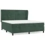 Cama box spring con colchón terciopelo verde oscuro 180x200 cm de , Camas y somieres - Ref: Foro24-3129228, Precio: 665,14 €,...