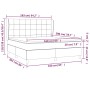 Boxspringbett mit schwarzer Samtmatratze 160x200 cm von , Betten und Lattenroste - Ref: Foro24-3129221, Preis: 578,56 €, Raba...