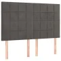 Box spring bed with dark gray velvet mattress 140x200 cm by , Beds and slatted bases - Ref: Foro24-3129214, Price: 465,39 €, ...