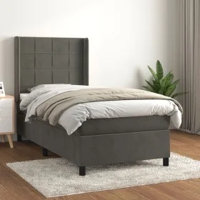 Boxspringbett mit dunkelgrauer Samtmatratze 80x200 cm von , Betten und Lattenroste - Ref: Foro24-3132646, Preis: 330,80 €, Ra...