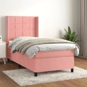 Box spring bed with pink velvet mattress 80x200 cm by , Beds and slatted bases - Ref: Foro24-3132650, Price: 329,18 €, Discou...