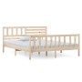 Estructura de cama de madera maciza 140x190 cm