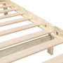 Estructura de cama de madera maciza 140x190 cm