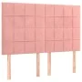 Box spring bed with mattress and LED pink velvet 140x200 cm by , Beds and slatted bases - Ref: Foro24-3136130, Price: 481,85 ...