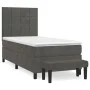Box spring bed with dark gray velvet mattress 80x200 cm by , Beds and slatted bases - Ref: Foro24-3137810, Price: 351,73 €, D...