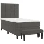 Box spring bed with dark gray velvet mattress 80x200 cm by , Beds and slatted bases - Ref: Foro24-3137810, Price: 351,73 €, D...