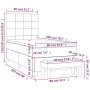 Cama box spring con colchón terciopelo gris oscuro 80x200 cm de , Camas y somieres - Ref: Foro24-3137810, Precio: 354,87 €, D...