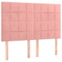 Box spring bed with pink velvet mattress 140x190 cm by , Beds and slatted bases - Ref: Foro24-3137844, Price: 526,81 €, Disco...