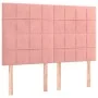 Box spring bed with pink velvet mattress 140x190 cm by , Beds and slatted bases - Ref: Foro24-3137844, Price: 542,50 €, Disco...