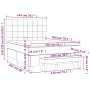Cama box spring con colchón terciopelo rosa 140x200 cm de , Camas y somieres - Ref: Foro24-3137850, Precio: 498,85 €, Descuen...