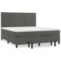 Cama box spring con colchón terciopelo gris oscuro 160x200 cm de , Camas y somieres - Ref: Foro24-3137852, Precio: 559,92 €, ...