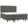 Cama box spring con colchón terciopelo gris oscuro 160x200 cm de , Camas y somieres - Ref: Foro24-3137852, Precio: 559,92 €, ...