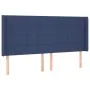 Box spring bed mattress and LED lights blue fabric 160x200 cm by , Beds and slatted bases - Ref: Foro24-3138891, Price: 564,1...