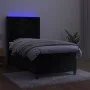Box spring bed with mattress and LED black velvet 80x200 cm by , Beds and slatted bases - Ref: Foro24-3139531, Price: 341,20 ...