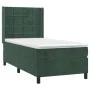 Box spring bed with mattress and LED dark green velvet 90x200 cm by , Beds and slatted bases - Ref: Foro24-3139544, Price: 36...