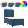 Boxspringbett mit Matratze und LED dunkelblauem Samt 80x200 cm von , Betten und Lattenroste - Ref: Foro24-3139533, Preis: 327...