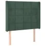 Box spring bed with mattress and LED dark green velvet 90x190 cm by , Beds and slatted bases - Ref: Foro24-3139538, Price: 33...