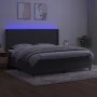 Box spring bed with mattress and LED dark gray velvet 200x200 cm by , Beds and slatted bases - Ref: Foro24-3139584, Price: 61...