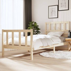 Estructura de cama madera maciza 90x200 cm Estructura de cama madera maciza 90x200 cm