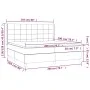 Box spring bed with mattress and LED dark gray velvet 200x200 cm by , Beds and slatted bases - Ref: Foro24-3139584, Price: 61...