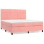 Box spring bed with pink velvet mattress 160x200 cm by , Beds and slatted bases - Ref: Foro24-3143036, Price: 518,33 €, Disco...