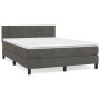 Boxspringbett mit dunkelgrauer Samtmatratze 140x190 cm von , Betten und Lattenroste - Ref: Foro24-3141300, Preis: 424,29 €, R...