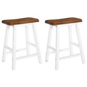 Kitchen stools, 2 units, solid wood by vidaXL, Kitchen stools - Ref: Foro24-245546, Price: 96,87 €, Discount: %