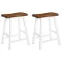 Kitchen stools, 2 units, solid wood by vidaXL, Kitchen stools - Ref: Foro24-245546, Price: 96,87 €, Discount: %