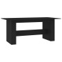 Mesa de comedor de madera de ingeniería negro 180x90x76 cm de , Mesas de cocina y de comedor - Ref: Foro24-800469, Precio: 15...