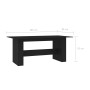 Engineered wood dining table in black, 180x90x76 cm by , Kitchen and dining tables - Ref: Foro24-800469, Price: 150,71 €, Dis...