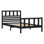 Estructura de cama madera maciza negro 100x200 cm