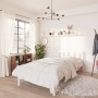 Massives Bettgestell aus weißem Kiefernholz, 75 x 190 cm von , Betten und Lattenroste - Ref: Foro24-810043, Preis: 74,64 €, R...
