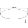 Round tempered glass table top 300 mm by vidaXL, Table tops - Ref: Foro24-244612, Price: 19,03 €, Discount: %