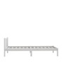 Massives Bettgestell aus weißem Kiefernholz, 75 x 190 cm von , Betten und Lattenroste - Ref: Foro24-810043, Preis: 74,64 €, R...