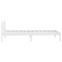 Massives Bettgestell aus weißem Kiefernholz, 75 x 190 cm von , Betten und Lattenroste - Ref: Foro24-810043, Preis: 74,64 €, R...