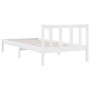Massives Bettgestell aus weißem Kiefernholz, 75 x 190 cm von , Betten und Lattenroste - Ref: Foro24-810043, Preis: 74,64 €, R...