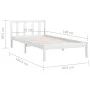 Estructura de cama madera maciza de pino blanco 75x190 cm de , Camas y somieres - Ref: Foro24-810043, Precio: 73,53 €, Descue...