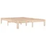 Solid pine wood bed frame 140x190 cm by , Beds and slatted bases - Ref: Foro24-810345, Price: 91,27 €, Discount: %
