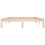 Estructura de cama de madera maciza de pino 140x190 cm de , Camas y somieres - Ref: Foro24-810345, Precio: 97,79 €, Descuento: %