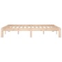 Estructura de cama de madera maciza de pino 140x190 cm de , Camas y somieres - Ref: Foro24-810345, Precio: 97,79 €, Descuento: %