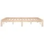 Solid pine wood bed frame 140x190 cm by , Beds and slatted bases - Ref: Foro24-810345, Price: 91,27 €, Discount: %