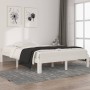 Massiver Bettrahmen aus weißem Kiefernholz, 140 x 200 cm von , Betten und Lattenroste - Ref: Foro24-810366, Preis: 106,89 €, ...