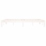 Estructura de cama madera maciza de pino blanca 140x200 cm de , Camas y somieres - Ref: Foro24-810366, Precio: 106,63 €, Desc...