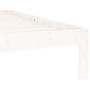 Massiver Bettrahmen aus weißem Kiefernholz, 140 x 200 cm von , Betten und Lattenroste - Ref: Foro24-810366, Preis: 106,89 €, ...